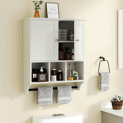 Futzca Bathroom Cabinet Wall Mounted, Storage Cabinet with Doors and Shelves