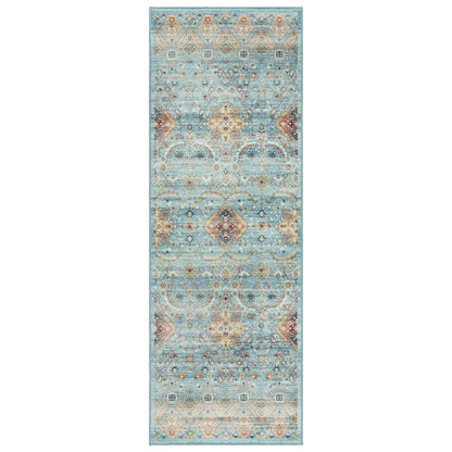 Gertmenian Crystal Print Washable Digital Printed Flat Pile Polyester Slip Resistant Area Rug Collection