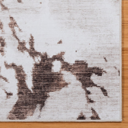 Gertmenian Crystal Print Washable Digital Printed Flat Pile Polyester Slip Resistant Area Rug Collection