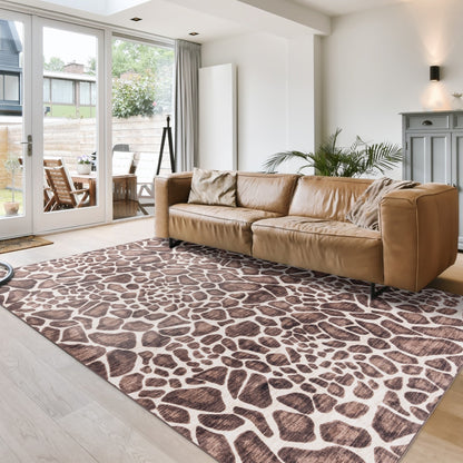 Gertmenian Crystal Print Washable Digital Printed Flat Pile Polyester Slip Resistant Area Rug Collection