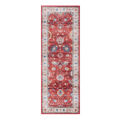 Gertmenian Crystal Print Washable Digital Printed Flat Pile Polyester Slip Resistant Area Rug Collection