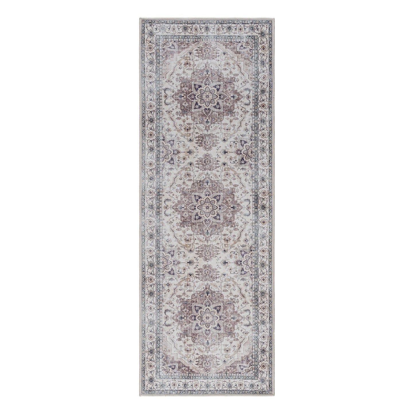 Gertmenian Crystal Print Washable Digital Printed Flat Pile Polyester Slip Resistant Area Rug Collection