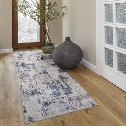 Gertmenian Crystal Print Washable Digital Printed Flat Pile Polyester Slip Resistant Area Rug Collection