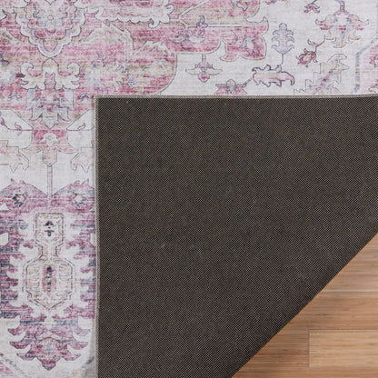 Gertmenian Crystal Print Washable Digital Printed Flat Pile Polyester Slip Resistant Area Rug Collection