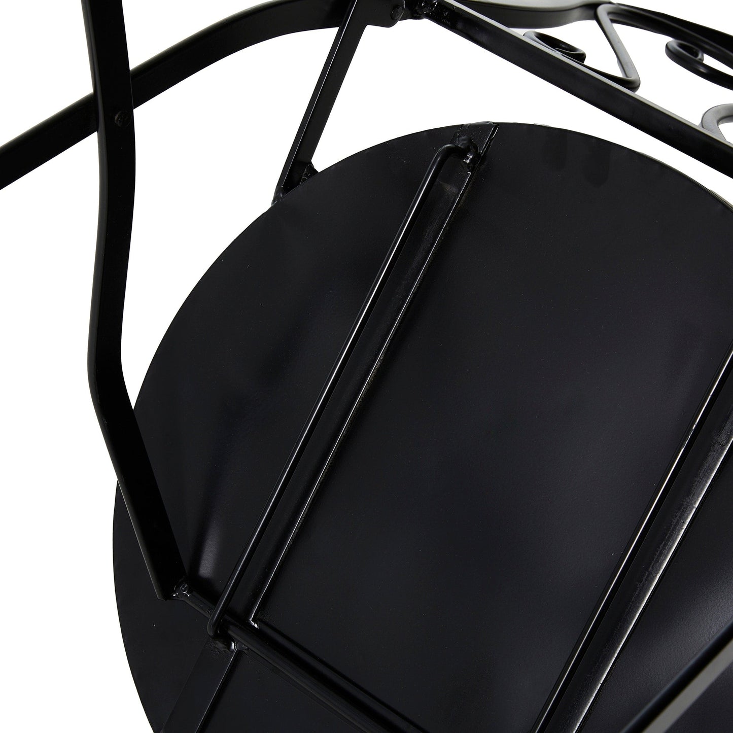 Glitzhome Ensemble de Bistro Pliable en Métal pour Extérieur, 3 Pièces, Table et Chaises de Patio