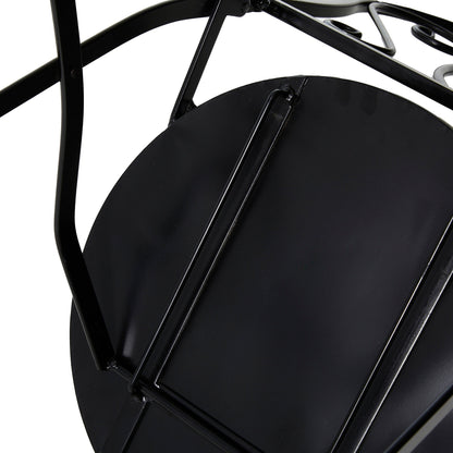 Glitzhome Ensemble de Bistro Pliable en Métal pour Extérieur, 3 Pièces, Table et Chaises de Patio