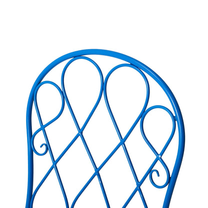 Glitzhome Ensemble de Bistro Pliable en Métal pour Extérieur, 3 Pièces, Table et Chaises de Patio