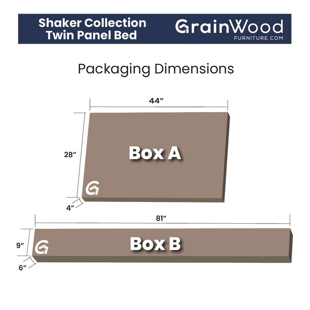 Grain Wood Furniture Shaker Solid Wood Panel Platform Bed