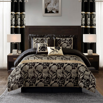 Ensemble de Couette Nanshing Brie 9 Pièces en Jacquard Floral