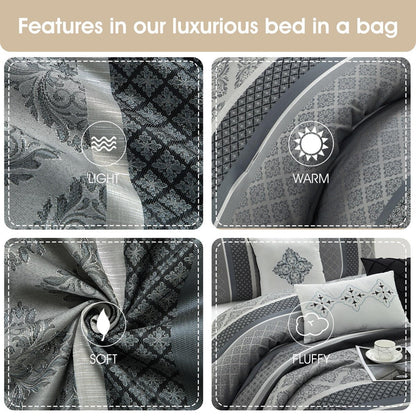 Nanshing Jensen 7 Piece Jacquard Geometric Comforter Set