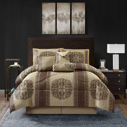 Nanshing Prince 7 Piece Elegant Medallion Comforter Set