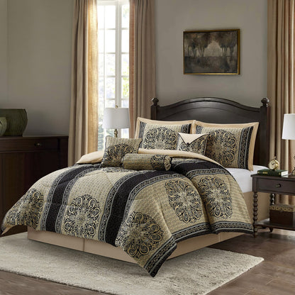 Nanshing Prince 7 Piece Elegant Medallion Comforter Set