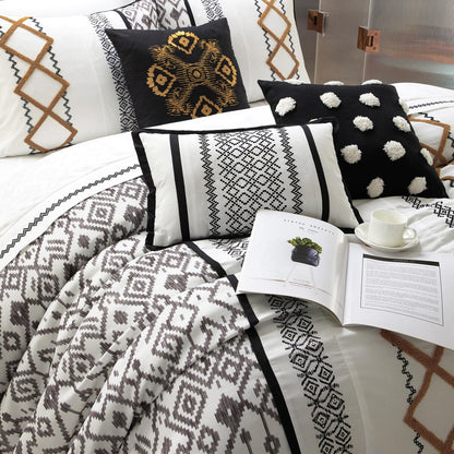 Ensemble de Couette Nanshing Trina 15 Pièces Brodé Bohème