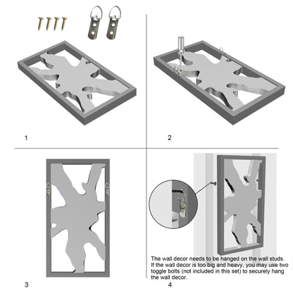 Greenage Teak Wall Decor Abstract Live Edge Wall Sculpture