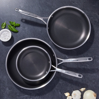 HENCKELS Paradigm 3-pc Fry Pan Set with Bonus Turner & Serving Spoon - 5-pc