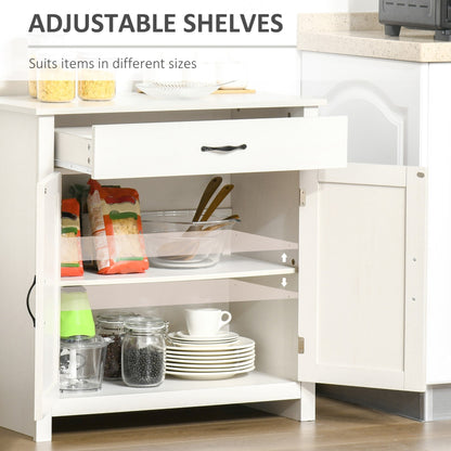 Buffet de rangement HOMCOM style porte de grange de ferme, 32 pouces, pour salon ou entrée, avec porte coulissante.