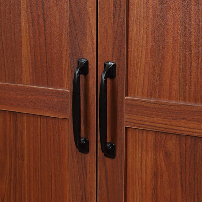 HOMCOM Étagère de rangement pour cuisine, armoire de rangement à 2 portes avec 5 niveaux de rangement et 2 étagères réglables pour salle à manger, 63 pouces