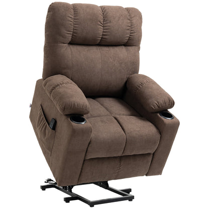 HOMCOM Fauteuil inclinable électrique à levage motorisé pour personnes âgées, fauteuil inclinable de salon surdimensionné avec télécommande