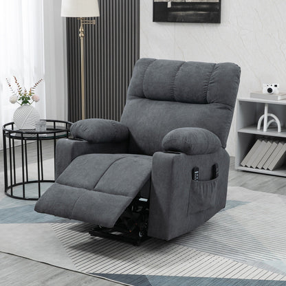 HOMCOM Fauteuil inclinable électrique à levage motorisé pour personnes âgées, fauteuil inclinable de salon surdimensionné avec télécommande