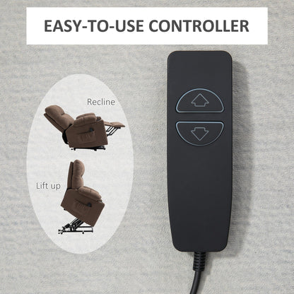 HOMCOM Fauteuil inclinable électrique à levage motorisé pour personnes âgées, fauteuil inclinable de salon surdimensionné avec télécommande