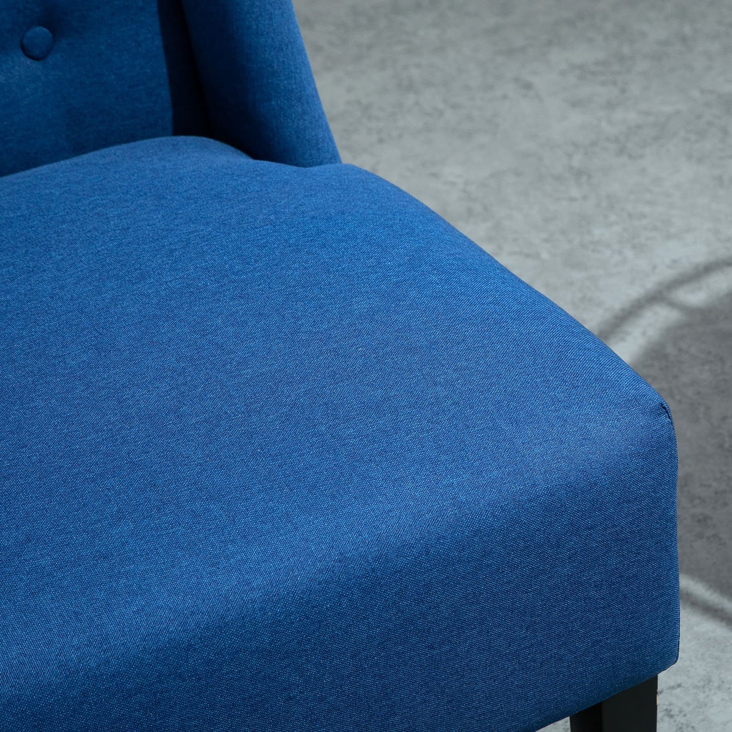 HOMCOM Canapé double en tissu de lin, méridienne capitonnée, sans accoudoirs, pour salon, avec pieds en bois - 28.75*43.25*36.5