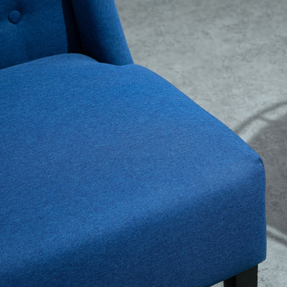 HOMCOM Canapé double en tissu de lin, méridienne capitonnée, sans accoudoirs, pour salon, avec pieds en bois - 28.75*43.25*36.5