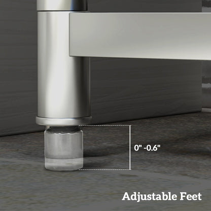 Bassin de lavage extérieur HOMCOM, évier profond en acier inoxydable, évier de cuisine simple à poser, 39 pouces - 39 pouces