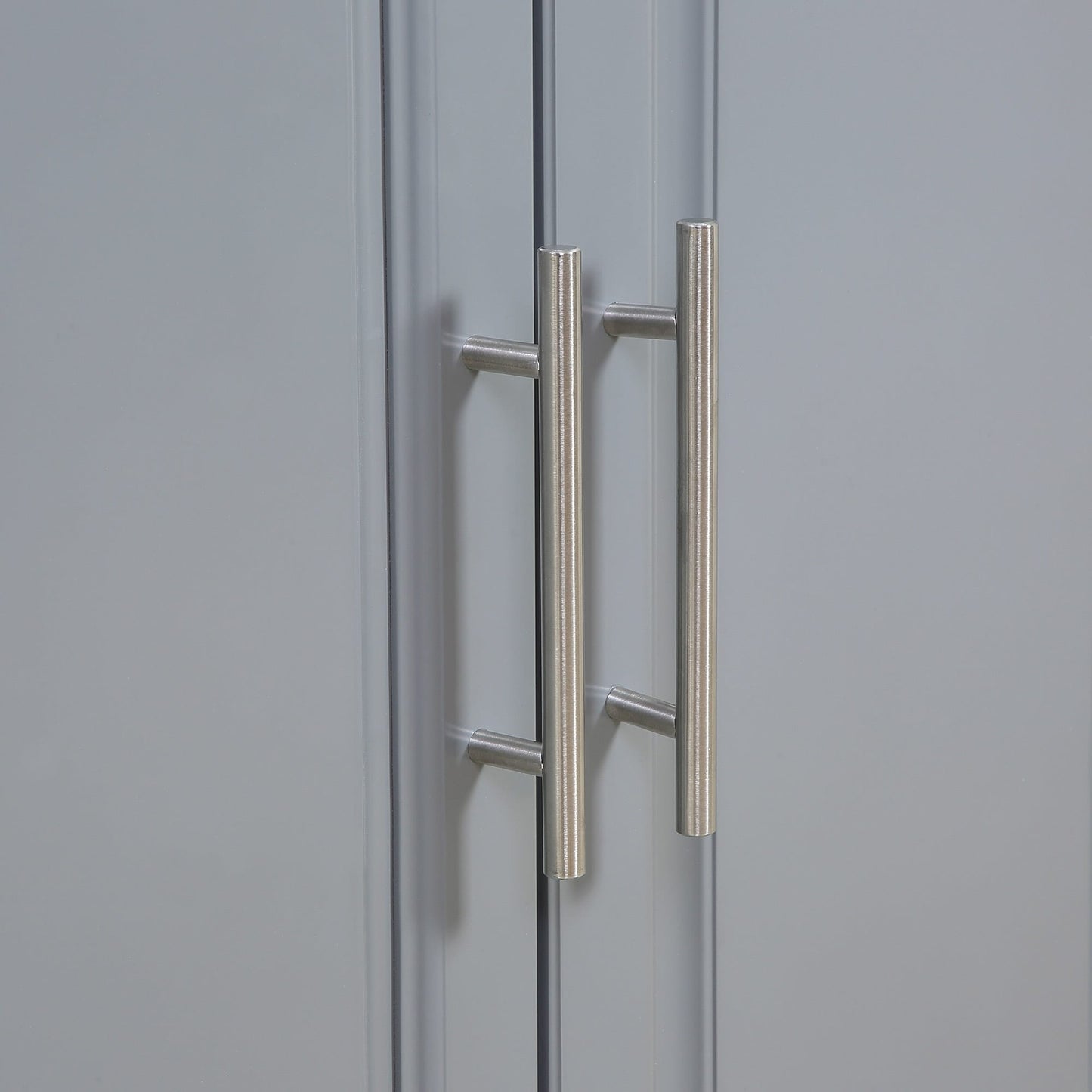 Îlot roulant de cuisine HOMCOM avec rangement, chariot de cuisine portable avec plateau en acier inoxydable, gris - N/A