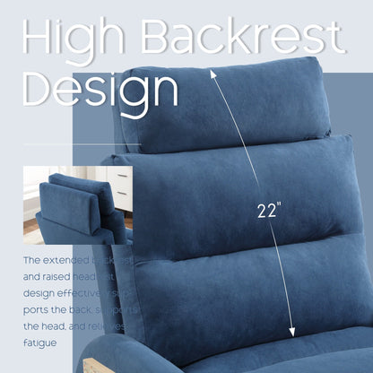 HOMYKA Fauteuil d'appoint avec dossier réglable et rangement intégré dans le repose-pieds