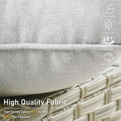 HOOOWOOO Ensemble de 2 chaises de jardin en rotin à dossier haut pour extérieur