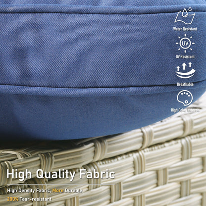 HOOOWOOO Ensemble de 2 chaises de jardin en rotin à dossier haut pour extérieur