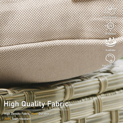 HOOOWOOO Ensemble de 2 chaises de jardin en rotin à dossier haut pour extérieur