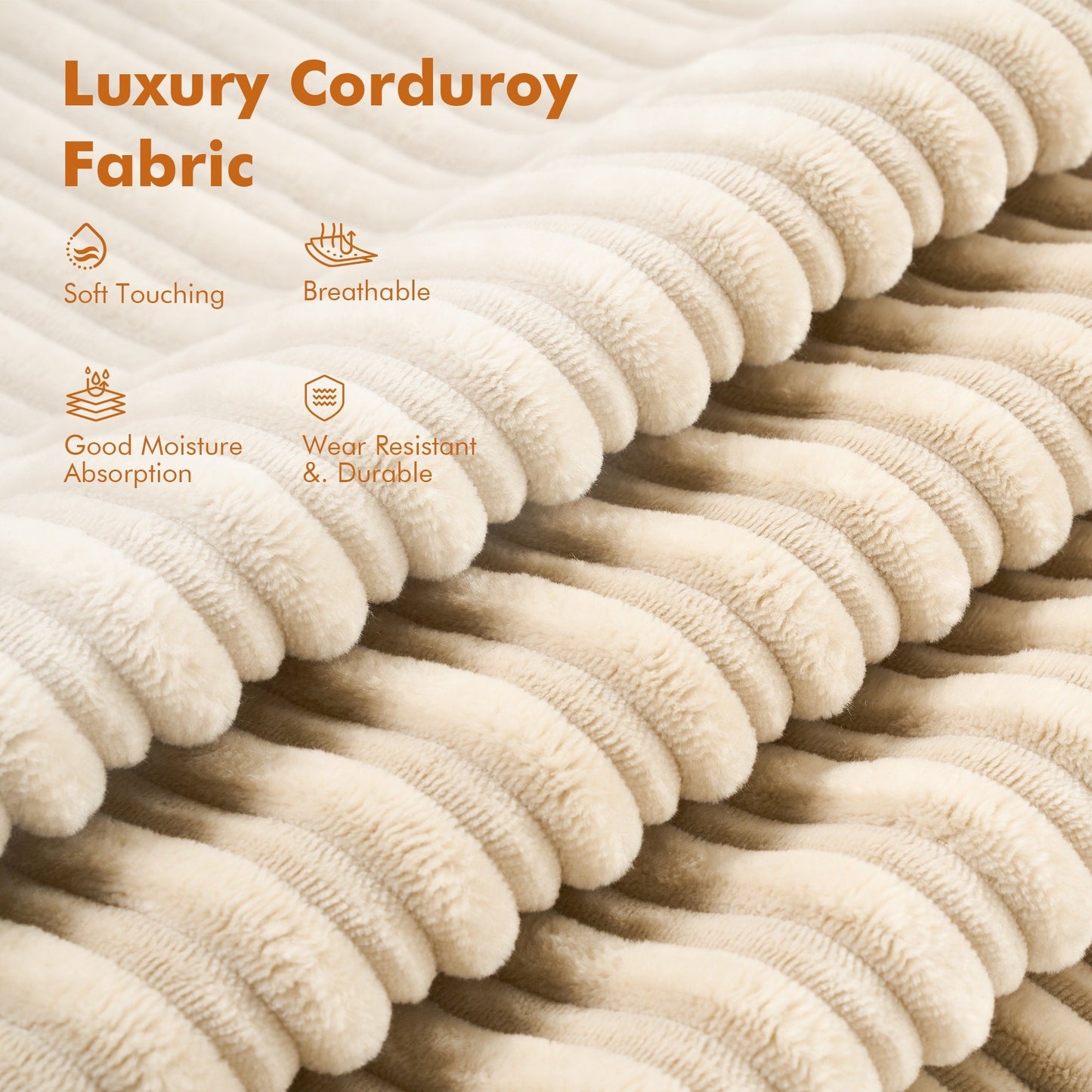 Canapé-lit pliable HOOOWOOO en tissu velours côtelé moderne