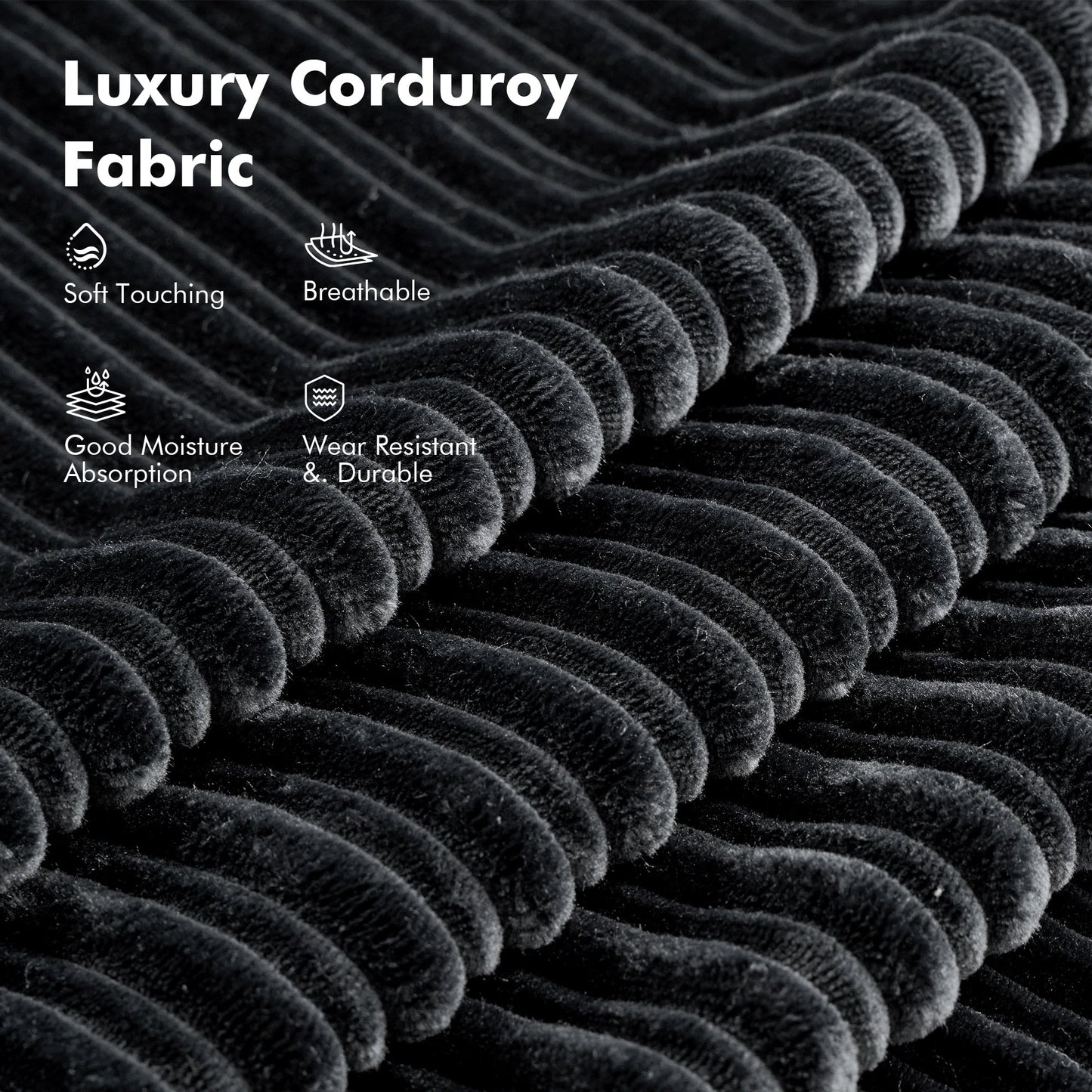 Canapé-lit pliable HOOOWOOO en tissu velours côtelé moderne