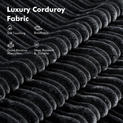 Canapé-lit pliable HOOOWOOO en tissu velours côtelé moderne