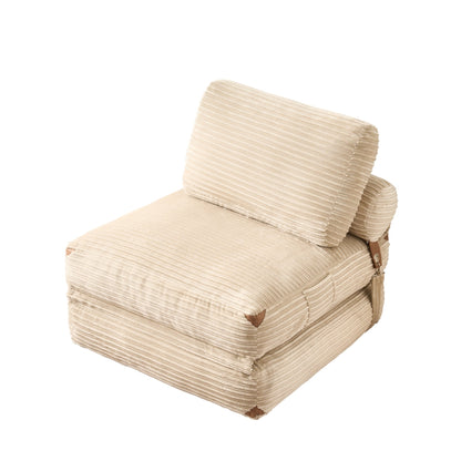 Canapé-lit pliable HOOOWOOO en tissu velours côtelé moderne