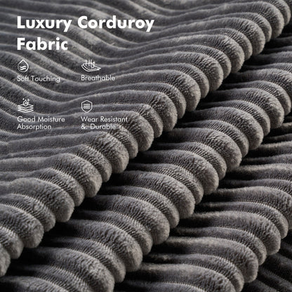 Canapé-lit pliable HOOOWOOO en tissu velours côtelé moderne