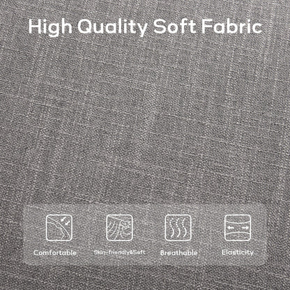 Banc d'entrée recouvert de tissu, banc de chambre à coucher pour le pied du lit, beige, en bois massif, 44 pouces