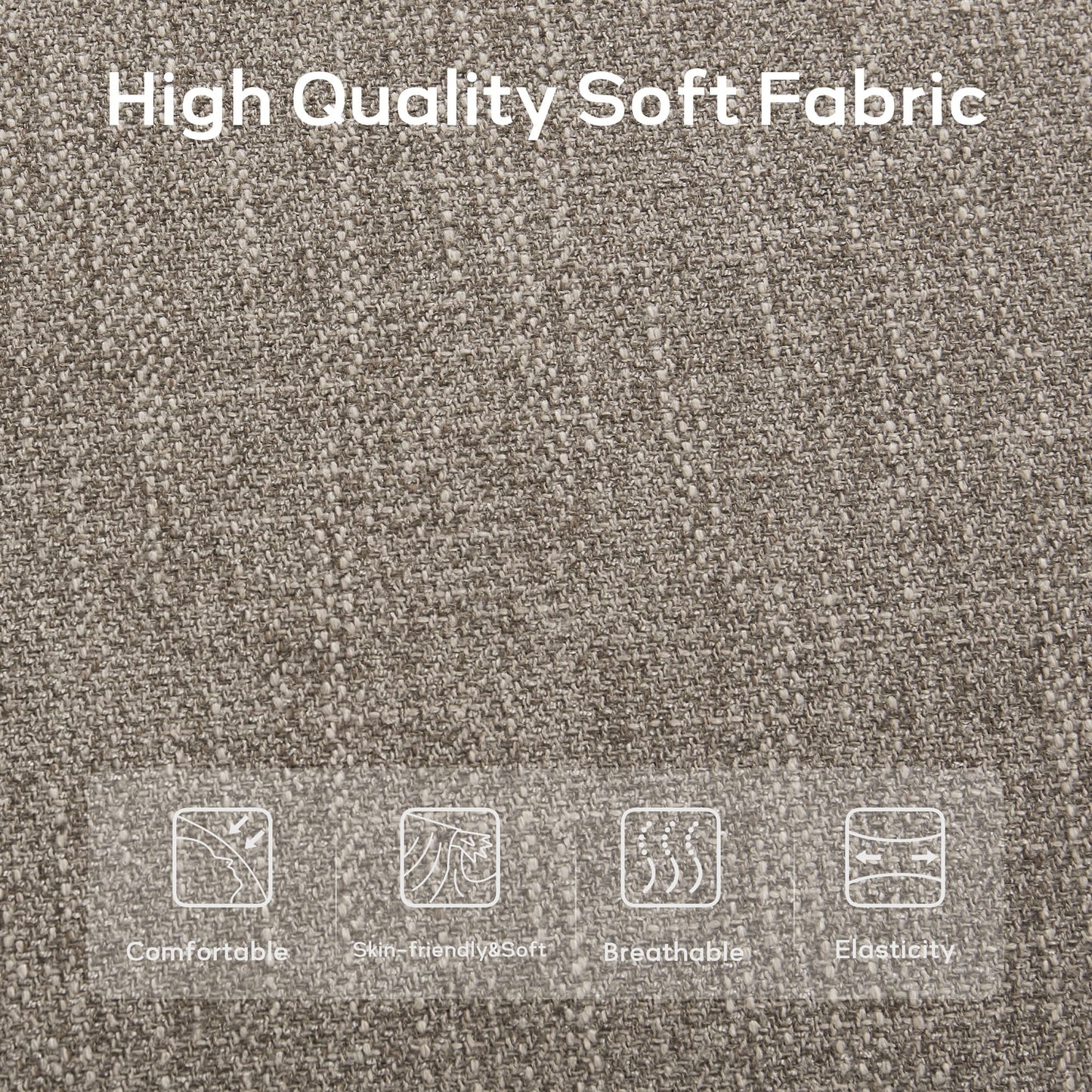 Banc d'entrée recouvert de tissu, banc de chambre à coucher pour le pied du lit, beige, en bois massif, 44 pouces