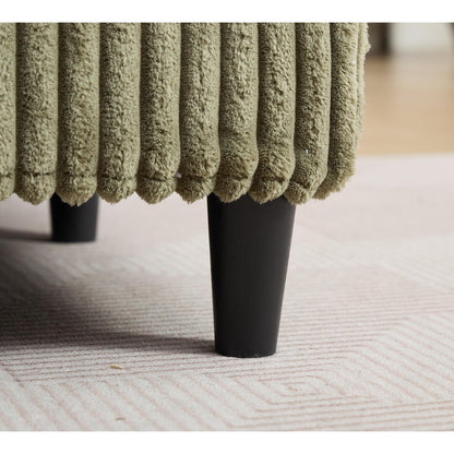 Canapé-lit en velours côtelé surdimensionné Harmonia 109 W, chaise longue double avec assise profonde et 4 coussins