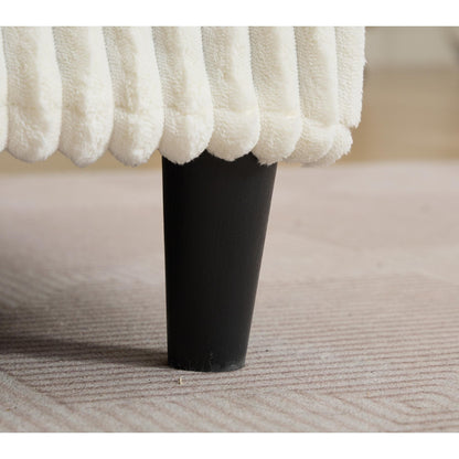 Canapé-lit en velours côtelé surdimensionné Harmonia 109 W, chaise longue double avec assise profonde et 4 coussins