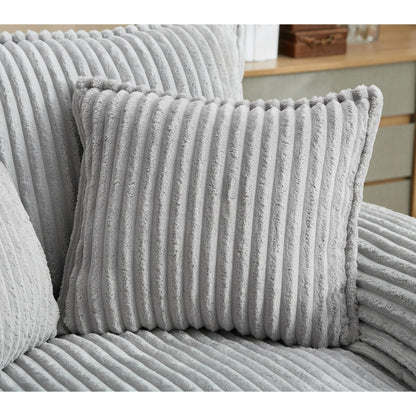 Canapé-lit en velours côtelé surdimensionné Harmonia 109 W, chaise longue double avec assise profonde et 4 coussins