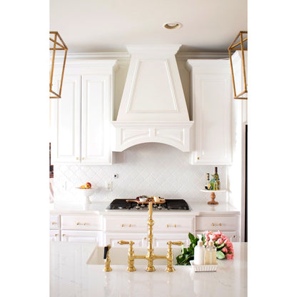 Heritage Bridge Kitchen Faucet with Brass Sprayer