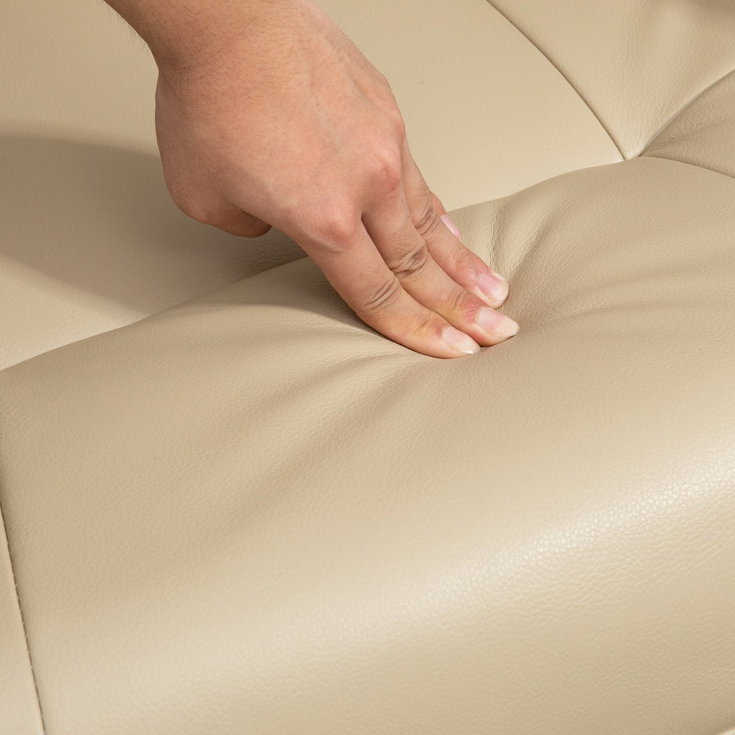 Fauteuil inclinable pivotant à base manuelle réglable en simili cuir avec repose-pieds confortable et relaxant de HomCom