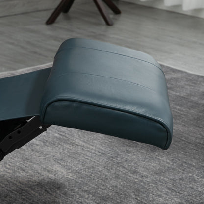 Fauteuil inclinable pivotant à base manuelle réglable en simili cuir avec repose-pieds confortable et relaxant de HomCom