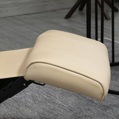 Fauteuil inclinable pivotant à base manuelle réglable en simili cuir avec repose-pieds confortable et relaxant de HomCom