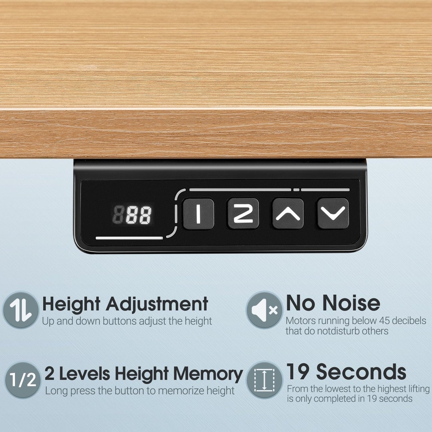 Homall Electric Height Adjustable Standing Office Desk