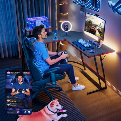 Homall L-Shaped Gaming Desk Computer Corner Desk Office Writing Desk