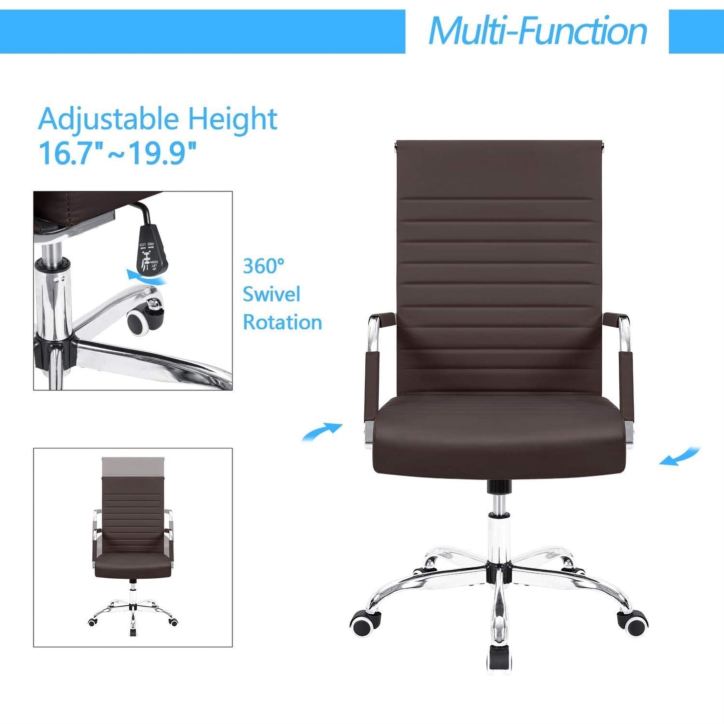Homall Ribbed Office Chair Computer Desk Chair