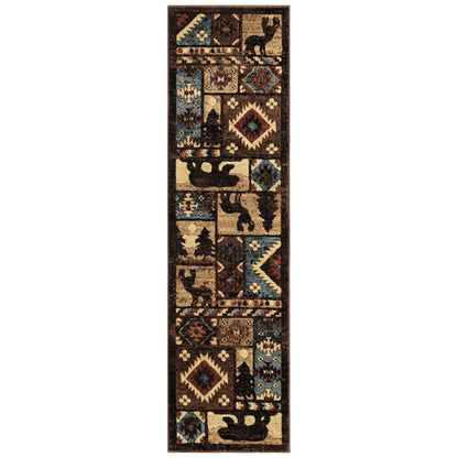 Home Dynamix Buffalo Bear Rustic Area Rug